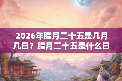 2026年腊月二十五是几月几日？腊月二十五是什么日子？