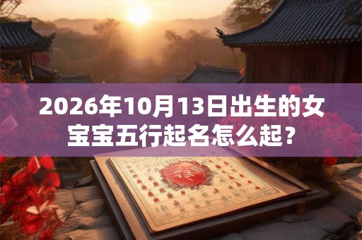 2026年10月13日出生的女宝宝五行起名怎么起？