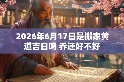 2026年6月17日是搬家黄道吉日吗 乔迁好不好