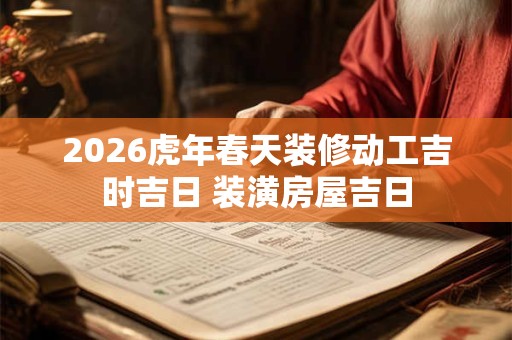 2026虎年春天装修动工吉时吉日 装潢房屋吉日 2026虎年春天装修动工吉时吉日 装潢房屋吉日