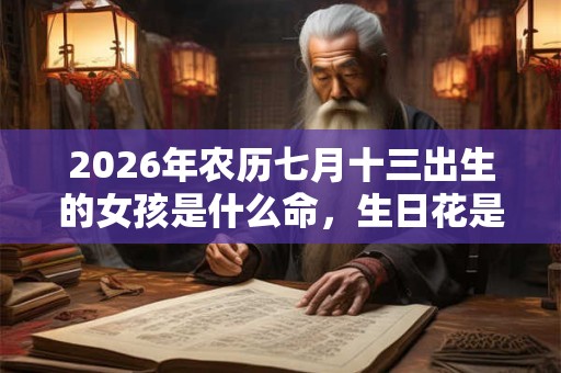 2026年农历七月十三出生的女孩是什么命，生日花是什么？