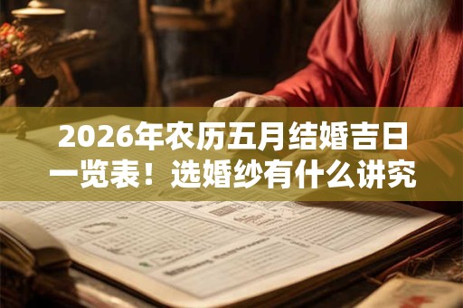 2026年农历五月结婚吉日一览表！选婚纱有什么讲究？
