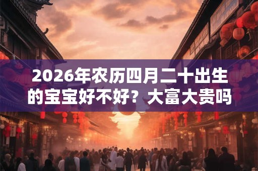 2026年农历四月二十出生的宝宝好不好?大富大贵吗? 2026年农历四月二十出生的宝宝好不好?大富大贵吗?