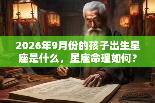 2026年9月份的孩子出生星座是什么，星座命理如何？