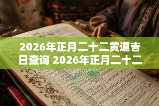 2026年正月二十二黄道吉日查询 2026年正月二十二可以结婚吗
