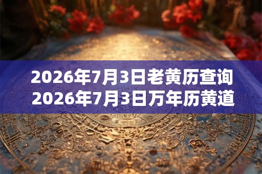 2026年7月3日老黄历查询 2026年7月3日万年历黄道吉日