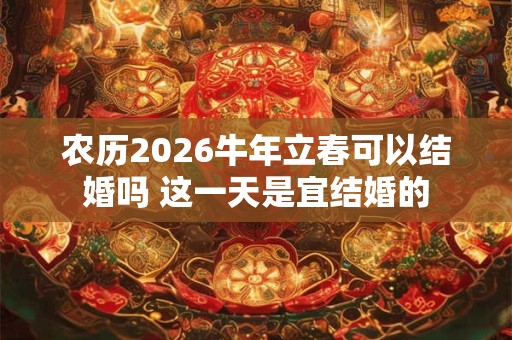 农历2026牛年立春可以结婚吗 这一天是宜结婚的