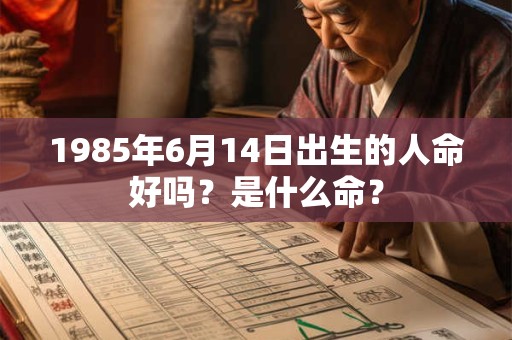1985年6月14日出生的人命好吗？是什么命？