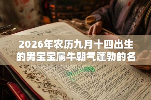 2026年农历九月十四出生的男宝宝属牛朝气蓬勃的名字