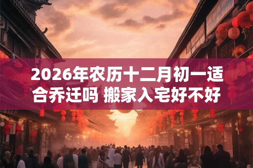 2026年农历十二月初一适合乔迁吗 搬家入宅好不好