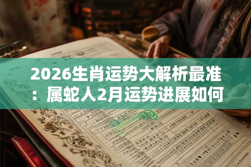 2026生肖运势大解析最准：属蛇人2月运势进展如何