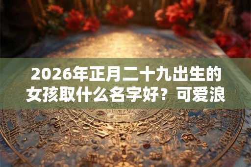 2026年正月二十九出生的女孩取什么名字好？可爱浪漫的名字推荐