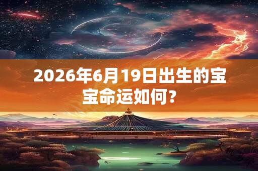 2026年6月19日出生的宝宝命运如何？