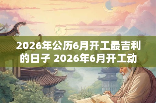 2026年公历6月开工最吉利的日子 2026年6月开工动土吉日