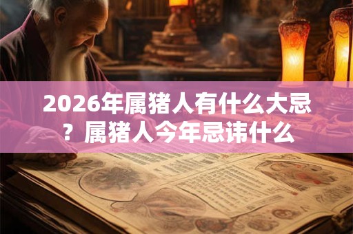 2026年属猪人有什么大忌？属猪人今年忌讳什么