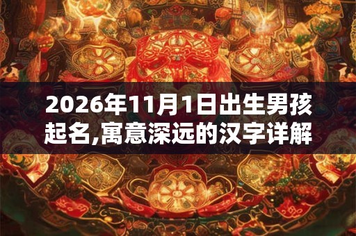 2026年11月1日出生男孩起名,寓意深远的汉字详解