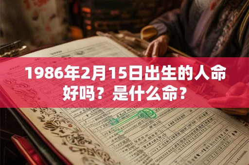 1986年2月15日出生的人命好吗？是什么命？