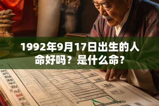 1992年9月17日出生的人命好吗？是什么命？