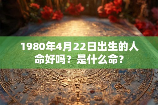 1980年4月22日出生的人命好吗?是什么命? 1980年4月22日出生的人命好吗?是什么命?