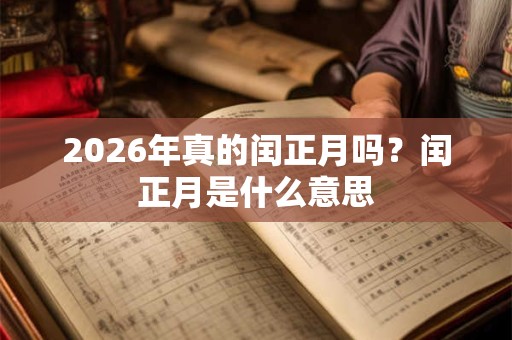2026年真的闰正月吗?闰正月是什么意思 2026年真的闰正月吗?闰正月是什么意思
