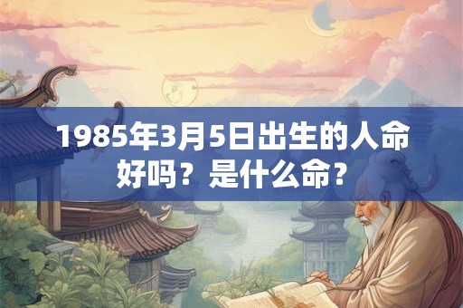 1985年3月5日出生的人命好吗?是什么命? 1985年3月5日出生的人命好吗?是什么命?