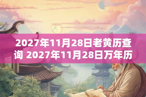 2027年11月28日老黄历查询 2027年11月28日万年历黄道吉日