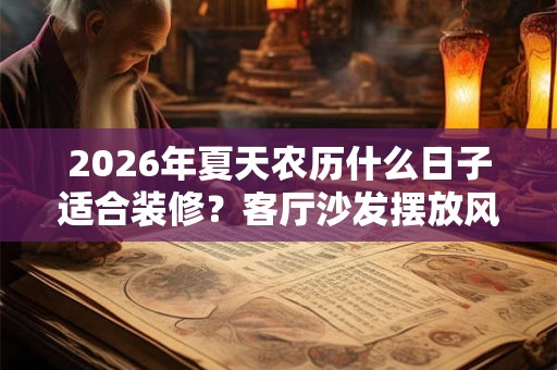 2026年夏天农历什么日子适合装修？客厅沙发摆放风水
