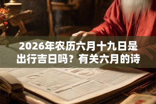 2026年农历六月十九日是出行吉日吗？有关六月的诗句有哪些？
