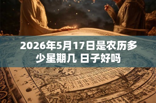 2026年5月17日是农历多少星期几 日子好吗