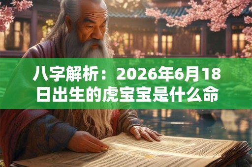 八字解析：2026年6月18日出生的虎宝宝是什么命