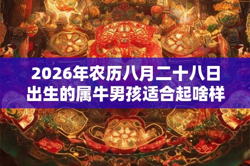 2026年农历八月二十八日出生的属牛男孩适合起啥样的名字？