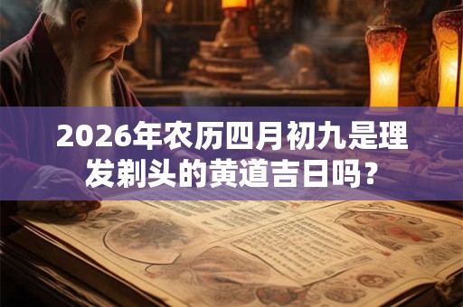 2026年农历四月初九是理发剃头的黄道吉日吗？