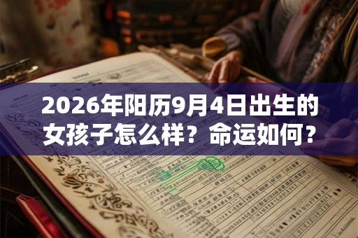 2026年阳历9月4日出生的女孩子怎么样?命运如何? 2026年阳历9月4日出生的女孩子怎么样?命运如何?