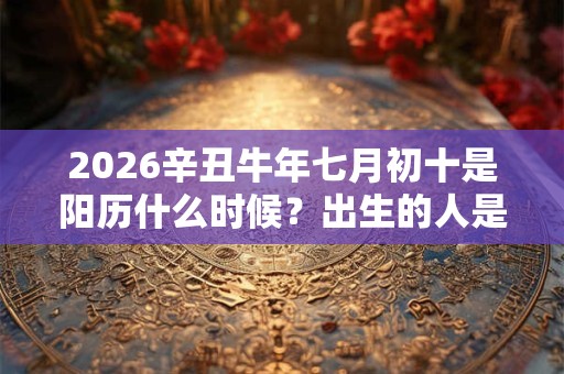 2026辛丑牛年七月初十是阳历什么时候？出生的人是什么星座？