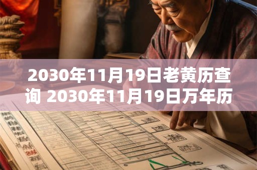 2030年11月19日老黄历查询 2030年11月19日万年历黄道吉日