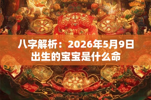 八字解析:2026年5月9日出生的宝宝是什么命 八字解析:2026年5月9日出生的宝宝是什么命