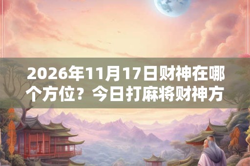 2026年11月17日财神在哪个方位？今日打麻将财神方位一览表