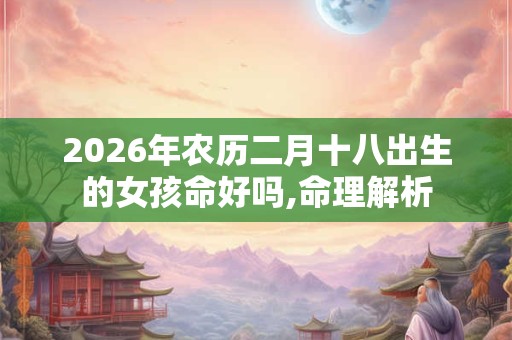 2026年农历二月十八出生的女孩命好吗,命理解析