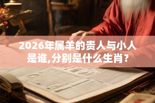 2026年属羊的贵人与小人是谁,分别是什么生肖？