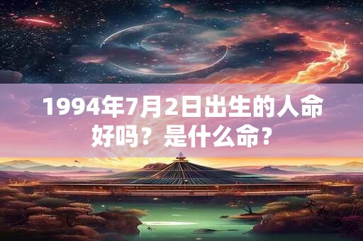 1994年7月2日出生的人命好吗？是什么命？
