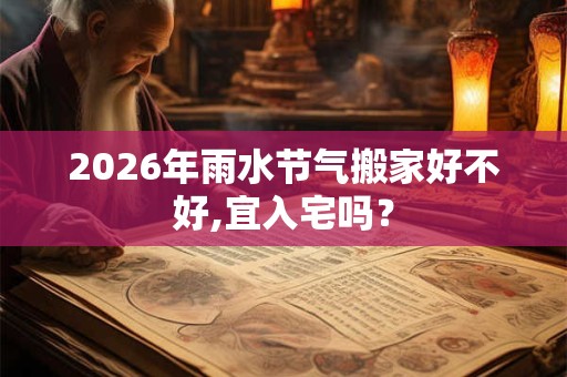 2026年雨水节气搬家好不好,宜入宅吗？
