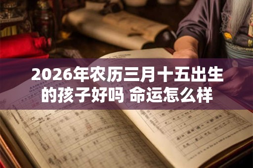 2026年农历三月十五出生的孩子好吗 命运怎么样