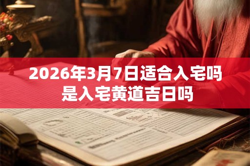 2026年3月7日适合入宅吗 是入宅黄道吉日吗