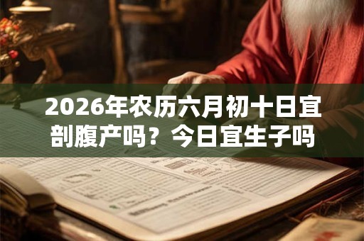 2026年农历六月初十日宜剖腹产吗？今日宜生子吗