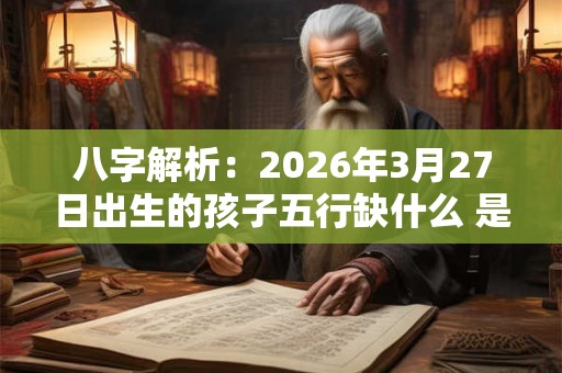 八字解析：2026年3月27日出生的孩子五行缺什么 是什么命