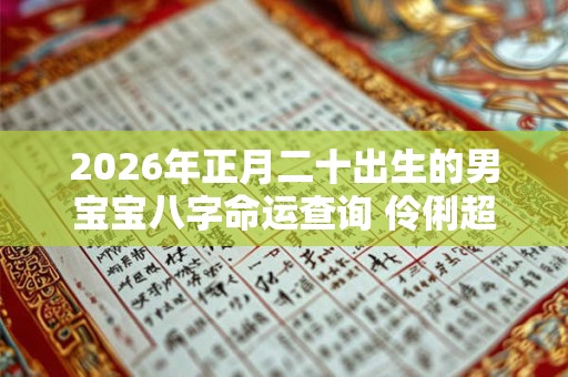2026年正月二十出生的男宝宝八字命运查询 伶俐超群富有内涵