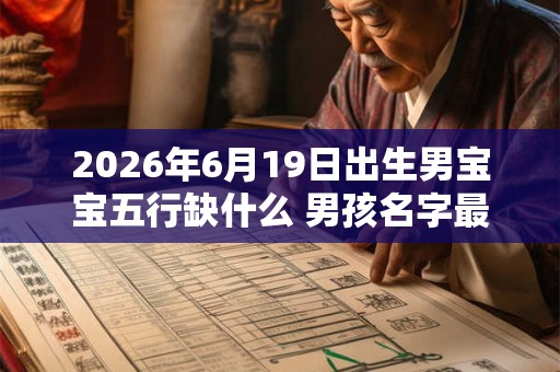2026年6月19日出生男宝宝五行缺什么 男孩名字最新免费版