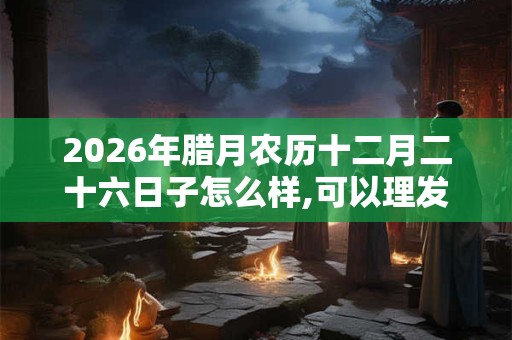 2026年腊月农历十二月二十六日子怎么样,可以理发吗？