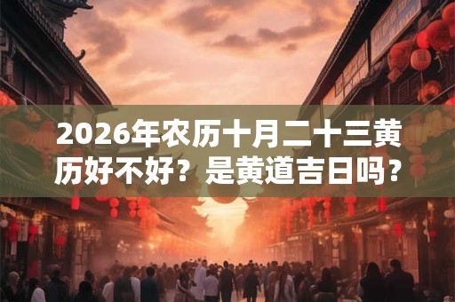 2026年农历十月二十三黄历好不好？是黄道吉日吗？