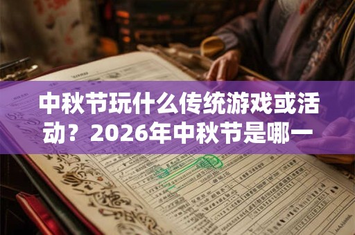 中秋节玩什么传统游戏或活动？2026年中秋节是哪一天？